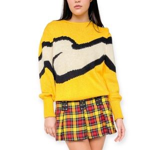 Vintage Maurada Pop Art Yellow Sweater
